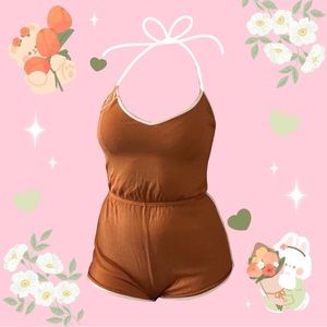 F21 Retro Orange playsuit